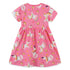 European And American Style Girls Short Sleeve Dress Summer Knitted Cotton Cartoon Round Neck Princess Dress Cute Printed Children's Dress